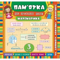 Пам’ятка для початкової школи — Математика. 3 клас